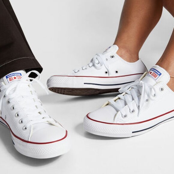 CONVERSE All Star White Low Top Sneakers Chuck Taylor Shoes SZ W9.5 -M7.5 - Picture 3 of 15